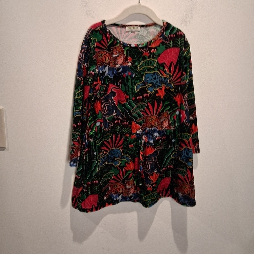 Kenzo Kids Size 6yr Jungle Big Cat Print Dress